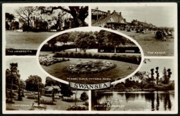 Ref 1285 - Real Photo Multiview Postcard - Swansea Glamorgan Wales - Glamorgan