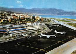 NICE - Vue Aérienne De L'Aéroport Nice-Côte-d'Azur, Restaurant, Tour De Contrôle Et Les Avions Au Parking - Air France - Transport (air) - Airport