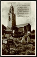 Ref 1286 - Real Photo Postcard - St Ann's Church & Graveyard - Shandon County Cork Ireland - Cork