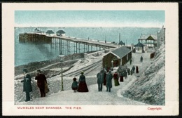 Ref 1287 - Early Postcard - The Pier Mumbles Near Swanse - Glamorgan Wales - Glamorgan