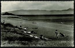 Ref 1287 - Real Photo Postcard - South Beach Pwllheli - Caernarvonshire Wales - Caernarvonshire