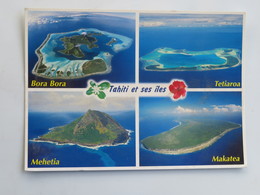 Carte Postale : TAHITI Et Ses Iles : Bora Bora, Tetiaroa, Mehetia, Makatea, Timbre - Tahiti