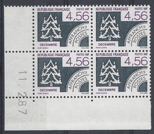 PREOBLITERE N° 197 - BLOC De 4 COIN DATE - NEUF SANS CHARNIERE - 17/2/87 - Precancels