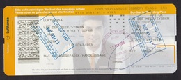 India: Ticket / Boarding Pass, 2016, Lufthansa, Cancel Customs, Immigration, Security (traces Of Use) - Carte D'imbarco