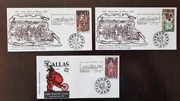 FRANCE  350 Eme Anniversaire SIEGE DE SAINT JEAN DE LOSNE En 1636. 3 Enveloppes Commemoratives. Cachet Temporaire - Filatelistische Tentoonstellingen