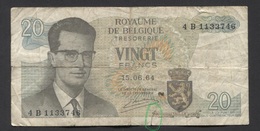 België Belgique Belgium 15 06 1964 -  20 Francs Atomium Baudouin. 4 B 1133746 - 20 Francos