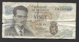 België Belgique Belgium 15 06 1964 -  20 Francs Atomium Baudouin. 4 B 1293250 - 20 Francs