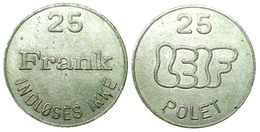 03686 GETTONE TOKEN JETON GAMING 25 FRANK INDLOSES IKKE 25 LEIF POLET - Casino