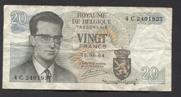 België Belgique Belgium 15 06 1964 -  20 Francs Atomium Baudouin. 4 C 2401937 - 20 Francos