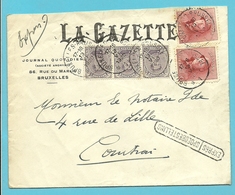 139+168 Op Brief Per EXPRES Met Stempel BRUXELLES - 1919-1920 Roi Casqué