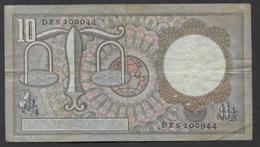 Netherlands 10 Gulden, 1953 Replacement DZS 100944 - See The 2 Scans For Condition.(Originalscan ) - 10 Florín Holandés (gulden)