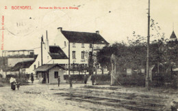 Bruxelles Ixelles Boendael  Avenue Du Derby Et Le Dieweg Passage A Niveau Voies De Tram Café Edit. Gustave De Mulde 1911 - Elsene - Ixelles