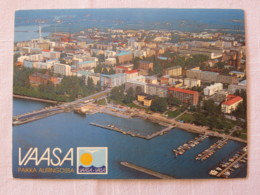 Finland 1993 Postcard " Vaasa Harbor " To England - Machine Franking - Lettres & Documents