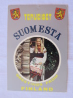 Finland 1977 Postcard " Girl With Traditional Costume " Pori To Holland - Machine Franking - Covers & Documents