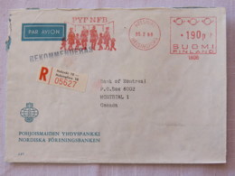 Finland 1968 Registered Cover Helsinki To Canada - Machine Franking - Lettres & Documents