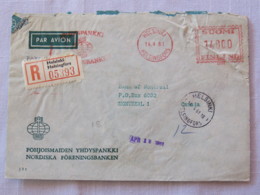 Finland 1961 Registered Cover Helsinki To Canada - Machine Franking - Lettres & Documents