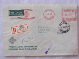 Finland 1961 Registered Cover Helsinki To Canada - Machine Franking - Briefe U. Dokumente