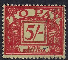 GB 1959 - 63 QE2 5/-d Postage Due SG D66 Wmk 179 ( C349 ) - Tasse