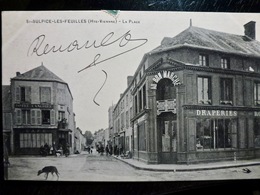 CARTE POSTALE _ CPA VINTAGE : FRANCE _ ST SULPICE Les FEUILLES _ La Place - Draperie Au Bon Marché 1908// CPA.L.FR240.27 - Saint Sulpice Les Feuilles