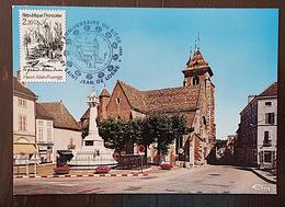 FRANCE Anniversaire SIEGE DE SAINT JEAN DE LOSNE En 1636. Carte Commémorative. Cachet Temporaire 8 Novembre 1986 - Philatelic Exhibitions