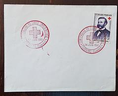 FRANCE Henri Dunant Yvert N°1188,  Cachet Temporaire Centenaire De La L'idee Croix Rouge 24 Juin 1959 - Cruz Roja