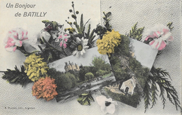 Un Bonjour De Batilly (Meurthe-et-Moselle) - Multivues Et Fleurs - Edition E. Roussel - Carte Colorisée - Souvenir De...
