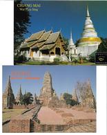 3070z: 2 AKs Buddhistische Tempel Chiang Mai Und Ayudhya, Ungelaufen - Buddhism