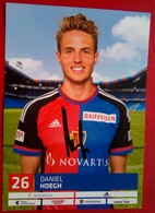 FC Basel Daniel Hoegh   Signed Card - Handtekening