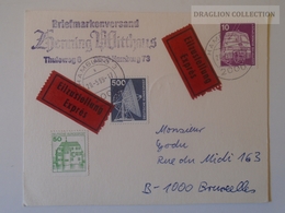 DEL005.28 Germany  1989 Cancel  HAMBURG  To Bruxelles - Liege Cachet - Eilzustellung Expres - Brieven En Documenten