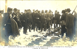 78 ALPHONSE XIII AUX TIRES DE RAMBOUILLET CARTE PHOTO LE TABLEAU A DROITE MR LE PRESIDENT DE LA REPUBLIQUE ET MR ROUVIER - Rambouillet