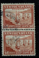 Ref 1289 - Canada Newfoundland 1944 48c - SG 289 2 Used Stamps Cat £19+ - 1908-1947