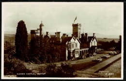 Ref 1290 - Real Photo Postcard - Cars Outside Auchem Castle Moffat - Dumfries & Galloway - Dumfriesshire