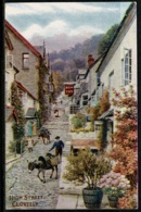 Ref 1290 - J. Salmon ARQ A.R. Quinton Postcard - New Inn - High Street Clovelly Devon - Clovelly
