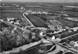 18-SANCOINS- VUE AERIENNE , GARE DU CANAL ET LA ROUTE DE BOURGES - Sancoins