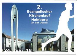 3072e: AK 2410 Hainburg- Martin Luther- Kirche, Evangelischer Kirchenlauf 2018, Ungelaufen - Hainburg