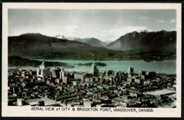 Ref 1291 - Photo Postcard - Aerial View Of City & Brockton Point - Vancouver Canada Britsh Columbia - Vancouver