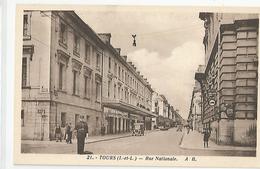 37 Tours Gardien De La Paix Policier A La Rue Nationale Ed Vve Boucher - Tours