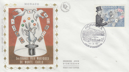 Enveloppe  FDC  1er  Jour   MONACO    5émes  GRANDS  PRIX  MAGIQUES    De   MONTE  CARLO     1989 - Zirkus