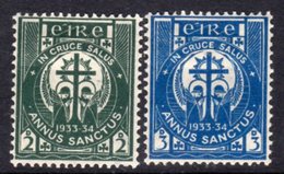 Ireland 1933 Holy Year Set Of 2, Hinged Mint, SG 96/7 - Ungebraucht