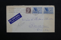 CANADA - Enveloppe De Toronto Pour La France En 1961 , Affranchissement Plaisant - L 28904 - Lettres & Documents