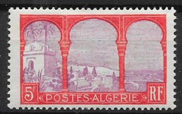 ALGERIE 5F ROUGE & VIOLET N° 56 NEUF * GOMME AVEC CHARNIERE - Neufs