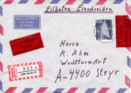 1975, West - Berlin, "Industrie Und Technik", Luftpost, Expres, REC, Echt Gelaufen - Airmail