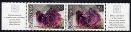 SLOVENIA 2001 Mineral: Fluorite Used Pair. Michel 345-46 - Slovenia