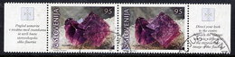 SLOVENIA 2001 Mineral: Fluorite Used Pair. Michel 345-46 - Slovénie