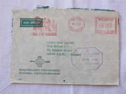 Finland 1962 Cover Helsinki To London - Machine Franking - Briefe U. Dokumente