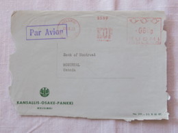 Finland 1963 Front Of Cover Helsinki To Canada - Machine Franking - Briefe U. Dokumente