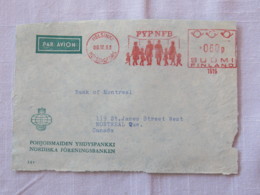 Finland 1963 Front Of Cover Helsinki To Canada - Machine Franking - Covers & Documents