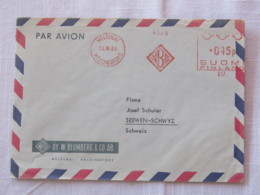 Finland 1964 Cover Helsinki To Switzerland - Machine Franking - Lettres & Documents