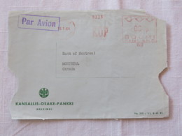 Finland 1964 Front Of Cover Helsinki To Canada - Machine Franking - Briefe U. Dokumente