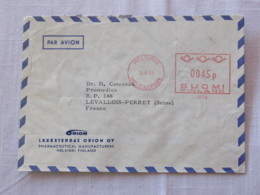 Finland 1965 Cover Helsinki To France - Machine Franking - Pharmacy - Briefe U. Dokumente